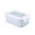 塑料微波炉便当盒 厨房长方形收纳盒密封盒 食品圆形冰箱保鲜盒(小号方形蓝色)第5张高清大图