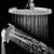 皇姿 浴室淋浴花洒套装 三功能不锈钢喷头铜淋浴杆龙头(圆形)第4张高清大图