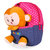 韩版卡通儿童书包幼儿园男女童小孩1-2-3岁宝宝包包可爱双肩背包BD-109(小兔新版玫红)第3张高清大图