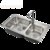 箭牌厨房水槽洗菜盆 双槽套餐送沥水篮厨房龙头 不锈钢AE2401第2张高清大图