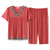 莫代尔棉睡衣女夏2022年新款短袖薄款冰丝妈妈家居服夏天大码套装(4565# 3XL  [适合160-180斤】)第5张高清大图