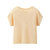 艾米恋镂空针织短袖女夏季2021新款宽松t恤罩衫粉色圆领外搭上衣(米色 L)第3张高清大图