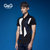 G&G男装新款夏季男士短袖衬衫修身印花休闲衬衣潮流学生青年衬衣(黑色 S)第3张高清大图