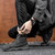 博迈伦男鞋秋季2021新款男士英伦高帮马丁靴子冬季复古工装靴军工靴2806(黑色 39)第5张高清大图