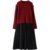 2018新款针织连衣裙长袖气质黑色拼接长款打底毛衣裙女(6638红黑 2XL)第5张高清大图