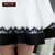Menggele短裙女半身裙夏韩版中裙高腰蓬蓬裙伞裙A字裙(白色 XL)第3张高清大图
