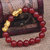 梦克拉Mkela 红玛瑙3D硬金貔貅手链 天禄貔貅 双貔貅红玛瑙女款手链第2张高清大图