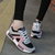 2017韩版运动鞋女百搭休闲鞋鞋学生透气板鞋平底跑步鞋(粉红色 38)第4张高清大图