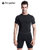 男士PRO紧身运动健身跑步 弹力排汗速干衣服短袖衫T恤tp8011(黑色 L)第2张高清大图