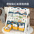 儿童书架绘本架简易幼儿玩具收纳架宝宝家用落地架塑料柜子整理架(飞碟书架+画板+收纳盒+椅子（墨蓝） 默认版本)第3张高清大图