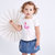 davebella戴维贝拉2018夏季新款女童T恤宝宝印花短袖上衣DBA6628(7Y 白)第2张高清大图