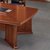 俊采云JCY-Q1会议桌现代简约办公会议桌贴木皮简约油漆长条桌 3000*1400*800mm（单位：张）(棕色 JCY-Q1)第5张高清大图