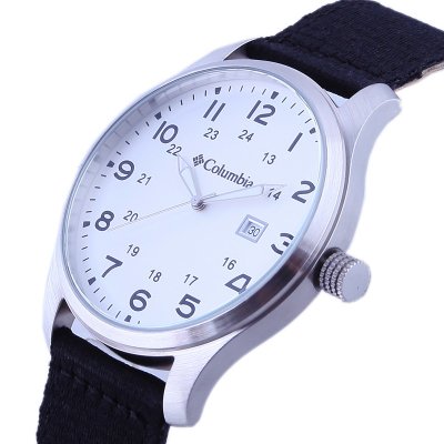 哥伦比亚（Columbia）CA007-001户外运动五色帆布表带手表（黑色）
