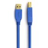 CE-LINK 4081 极速USB3.0打印线（24K镀金端子 高密度无氧铜导体 隔离电磁干扰 ）1.5米 蓝色