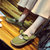 2017秋季新款英伦风小皮鞋复古擦色反绒皮系带平底女生单鞋包邮(军绿色 39)第2张高清大图