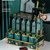 轻奢调料盒调味瓶组合套装家用陶瓷罐子厨房用品油盐酱醋瓶收纳盒(金架-祖母绿（方形）十件套)第4张高清大图