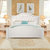 木巴现代简约欧式床白色雕花实木床1.8米软包双人床经济型主卧床包邮(床C432 默认)第2张高清大图