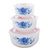 喜米陶瓷保鲜碗密封罐带密封盖三件套可进微波炉加热或冰箱冷藏食物包邮(青花瓷密封罐)第2张高清大图