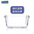 400ML韩国Glasslock耐热钢化玻璃保鲜饭盒可微波炉加热带饭盒女生密封小型长方形便当盒(400ml蓝色盖)第4张高清大图