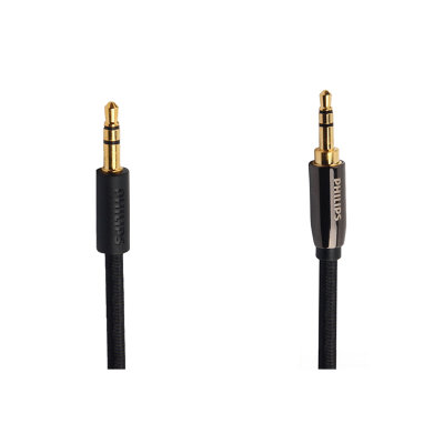 飞利浦SHP9500 X2HR X1Sl2BO1A HD10 MSR7 HD650耳机升级3.5音频线 SWA5911(黑色 1.2米)