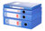 惠普生（NEWHOPSON）A4 PVC档案盒 文件资料盒 文件夹收纳盒 储物收纳 10个装(7.5CM（HP-878）)第3张高清大图