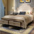 卡富丹 美式床主卧床欧式床双人床1.8米公主床白色MC02(1.8米床+2个床头柜+床垫（框架款）)第2张高清大图