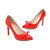 羽陌伦诗 韩版春季新款女鞋优雅尖头蝴蝶结细跟高跟单鞋 R212(红色 36)第2张高清大图