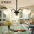 汉斯威诺北欧简约现代创意个性吊灯客厅灯温馨卧室灯餐厅美式玻璃LED灯具HS704047(65cm 6头 哑黑色)第3张高清大图
