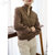 MISS LISA温柔保暖气质拼接棉服女装款时尚百搭棉衣短外套9042(咖啡色 S)第2张高清大图