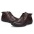 富贵鸟(FUGUINIAO)真皮休闲时尚高帮男靴棉鞋D326320C(棕色 43)第3张高清大图