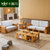 卡富丹家具 KF801榉木实木沙发 客厅简约沙发 现代中式布艺大小户型123组合第2张高清大图