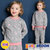 JELISPOON吉哩熊韩国童装冬季新款男童女童两件套繁星加绒套装(150 桃粉色)第2张高清大图