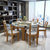 皮耐迪  大理石餐桌 实木餐桌椅组合伸缩折叠长方形圆形现代简约(纯白色 1.35米一桌六椅)第5张高清大图