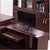 江曼办公家具老板桌总裁桌大班台办公桌油漆实木贴皮经理桌1.8m*0.9m*0.76m第7张高清大图