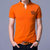 富贵鸟 短袖T恤男棉质立领体恤衫 17001FG1728(桔色 XL)第3张高清大图