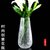 创简坊（CJIANFF）简约现代干花创意小清新花瓶水培富贵竹玫瑰百合透明玻璃花器摆件(冰裂创意花瓶)第2张高清大图