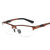 新款铝镁眼镜框 男士运动款平光镜 半框光学可配近视眼镜架3121(黑框白片)第8张高清大图