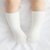 婴儿袜子0-6-12个月春夏棉防滑宝宝松口素色儿童中筒袜1-3岁秋冬季保暖小孩袜子(白色 2-4岁)第4张高清大图
