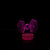 外星飞船3D视觉小夜灯创意七彩触控充电LED立体灯礼品气氛灯(粉)第8张高清大图