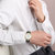 【官方直营】罗西尼（ROSSINI）手表休闲时尚男士腕表超薄系列石英男表514461(男款黑色皮带514461T01A)第5张高清大图