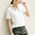 葩葩乐奇2017新款个性领口镂空短袖T恤学生上衣xiangaiba542(黑色 L)第3张高清大图