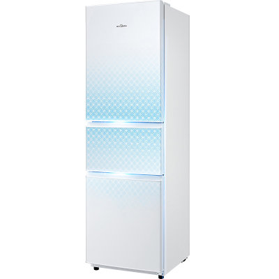 美的(Midea) BCD-215TQM(E) 215升L时尚 三门冰箱(格菱蓝) 三门三温区