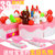 【彼优比】儿童过家家玩具水果蛋糕玩具切切乐水果蛋糕玩具套装儿童玩具(36件粉)第2张高清大图