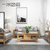 一米色彩 实木沙发 中式沙发 沙发 客厅 实木 现代中式木沙发组合 客厅沙发(细麻 单人位)第5张高清大图