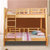 木巴子母床木质高低床上下床双层床铺省空间儿童床成人组合床(原木色C334爬梯款 默认)第2张高清大图