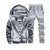 冬装加绒新款男运动服卫衣套装特大码修身加厚保暖迷彩服(深灰色 5XL)第3张高清大图