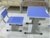 高中小学生学校课桌椅辅导补习班教室桌椅儿童学习桌写字网课书桌  升降式(蓝色和灰色 单人课桌椅)第2张高清大图