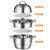 加厚复合底不锈钢锅蒸锅2/3/4层蒸笼蒸格汤锅(26CM 二层（加厚复底）)第5张高清大图