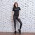 嘀威尼 Diweini运动服女瑜伽健身跑步上衣短袖吸湿排汗速干透气T恤(深灰色 XL)第3张高清大图