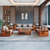 恒兴达 印尼金花梨木新中式全实木沙发中式贵妃沙发组合客厅红木家具(金花梨木 三人位)第4张高清大图